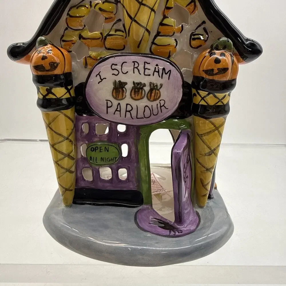 Blue Sky Clayworks Halloween I Scream (Ice Cream) Parlour Candle House, NEW